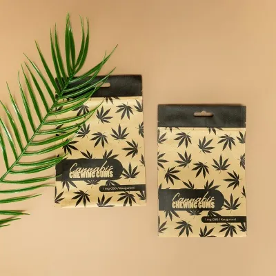 Natural paper brown flat pouch