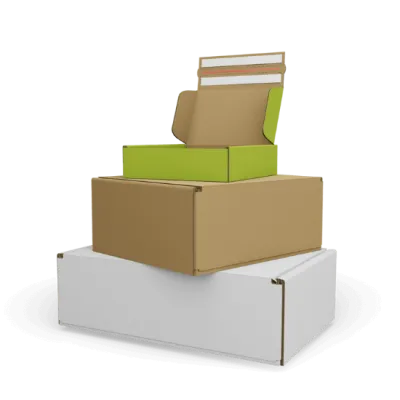 Klappkartons mit Klebestreifen