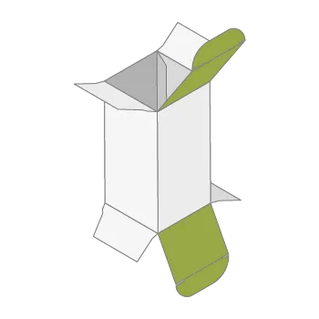 Scatola astuccio lineare - alette pari centrali