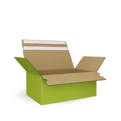 Faltkarton mit Klebestreifen und Automatikboden