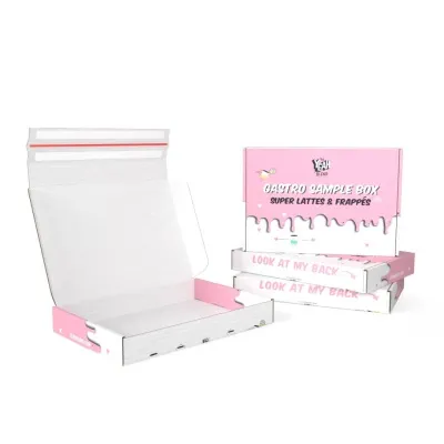 Klappkarton mit Klebestreifen als Maxibrief