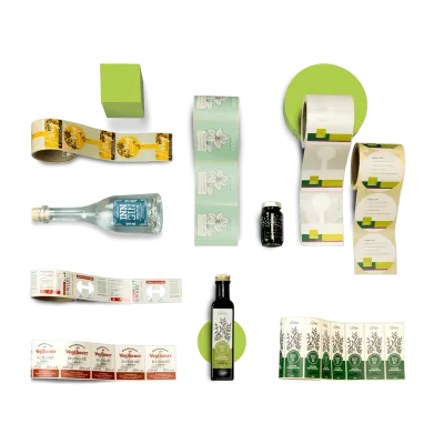 Musterbox für Rollenetiketten