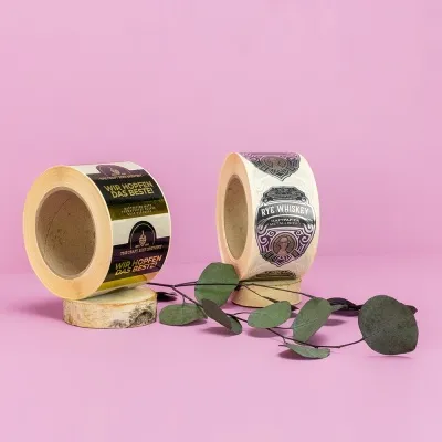 Etiketten Sonderform Metallisiert