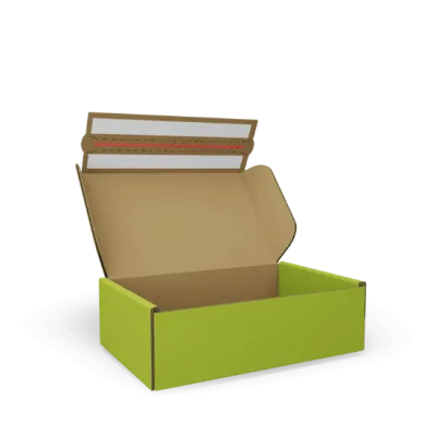 Hinged boxes with adhesive strip - FEFCO 0885