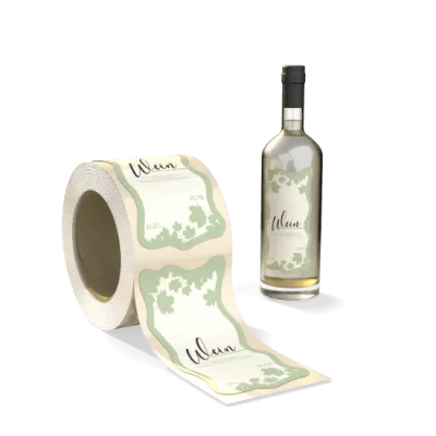 Wine labels in special shape