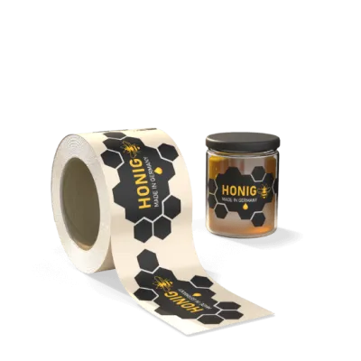 Special shaped honey labels
