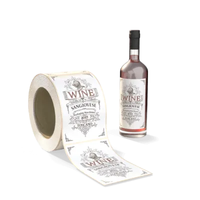 Wine labels textured paper white