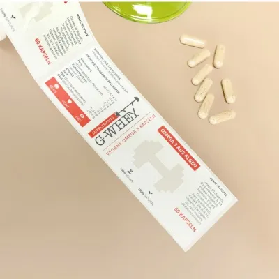 transparent label with viewing window