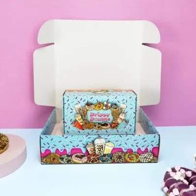 Klappschachtel f&uuml;r Donuts