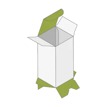 Scatola con fondo a scatto - alette alterate