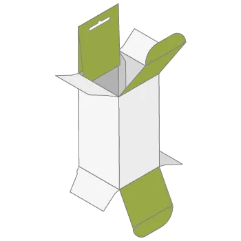 Aufhängeschachtel mit Einstecklasche