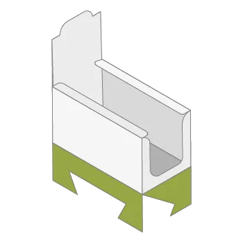 Espositori da banco con fondo a coda di rondine