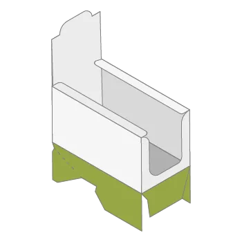 Counter display with crash lock base