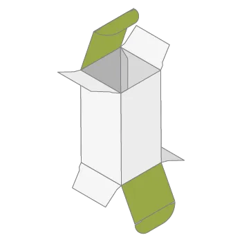 Scatola astuccio lineare - alette alternate