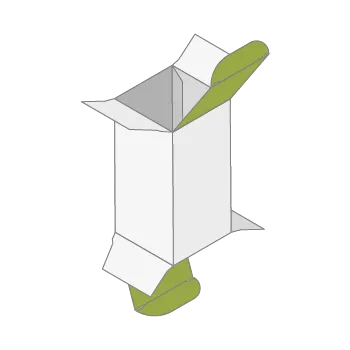 Scatola astuccio lineare - alette alternate pari