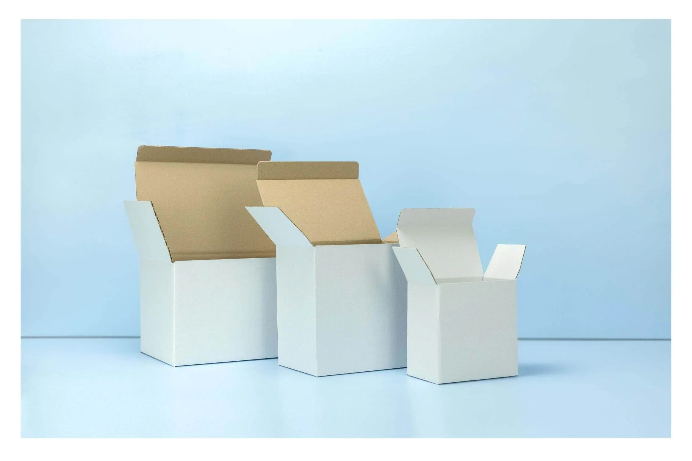Faltkarton in verschiedenen Größen
