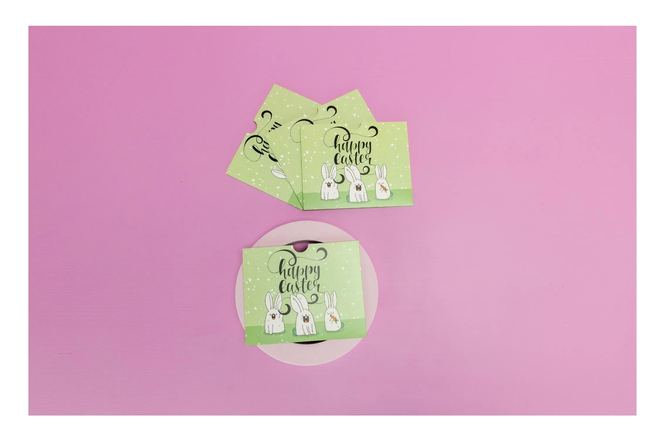 Hülle Ostergutschein grün weiß