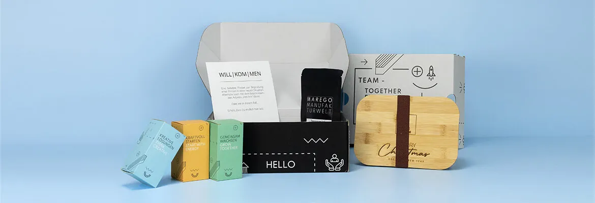 Mitarbeitergeschenke Versandkarton