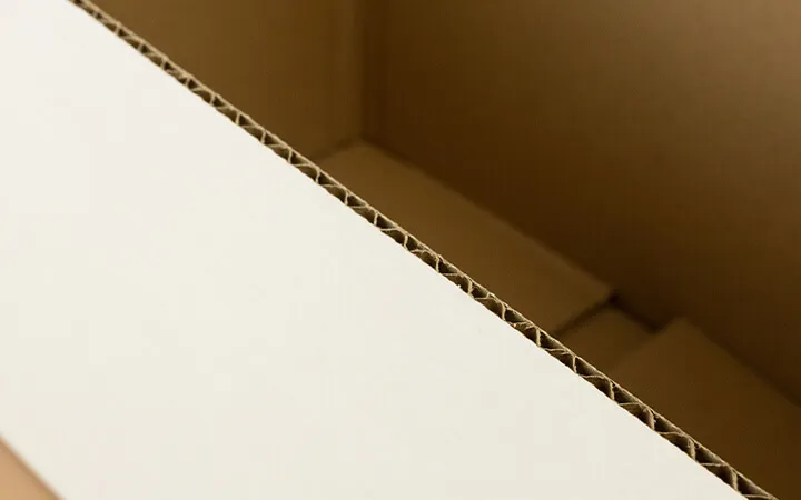 Primo piano del cartone ondulato