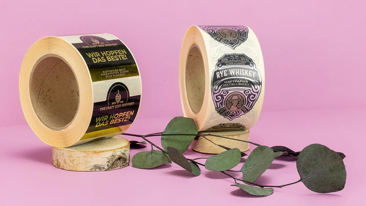 Etiketten Sonderform metallisiert