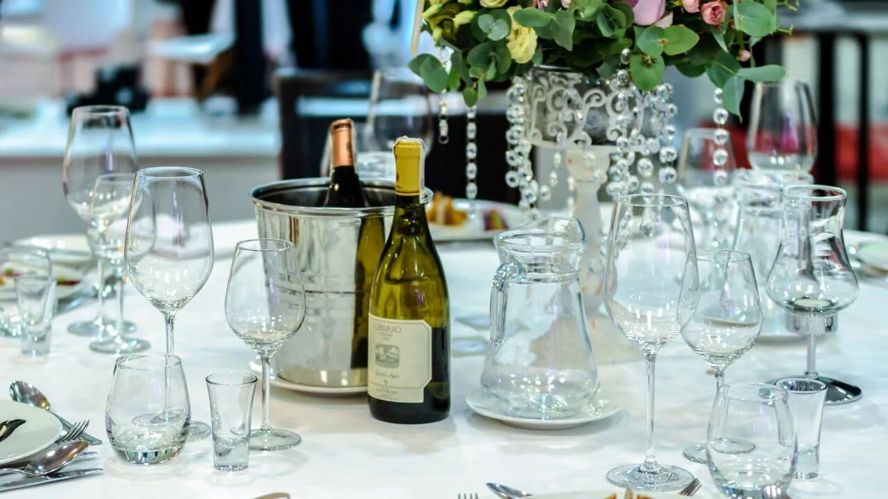 Wine label in special shape