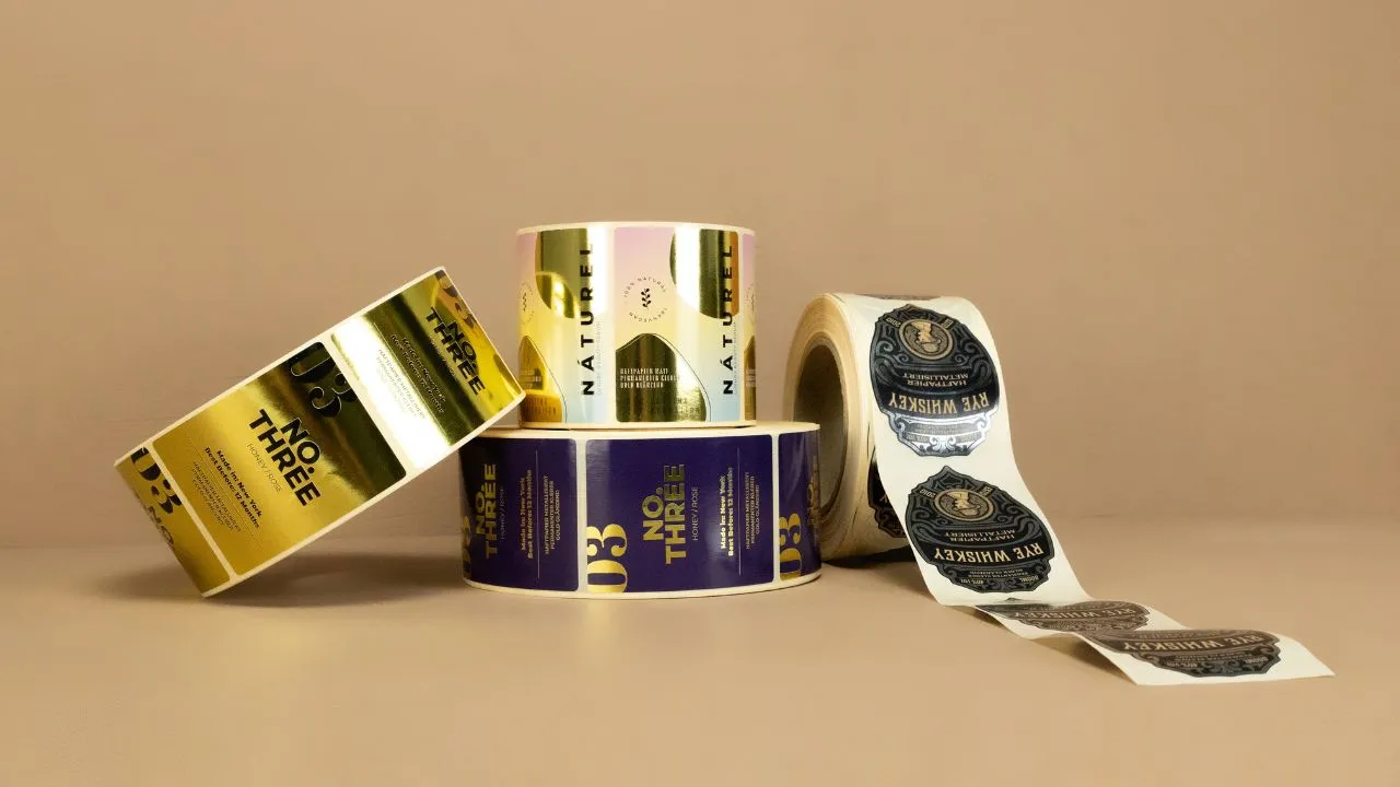 Metallized wine labels