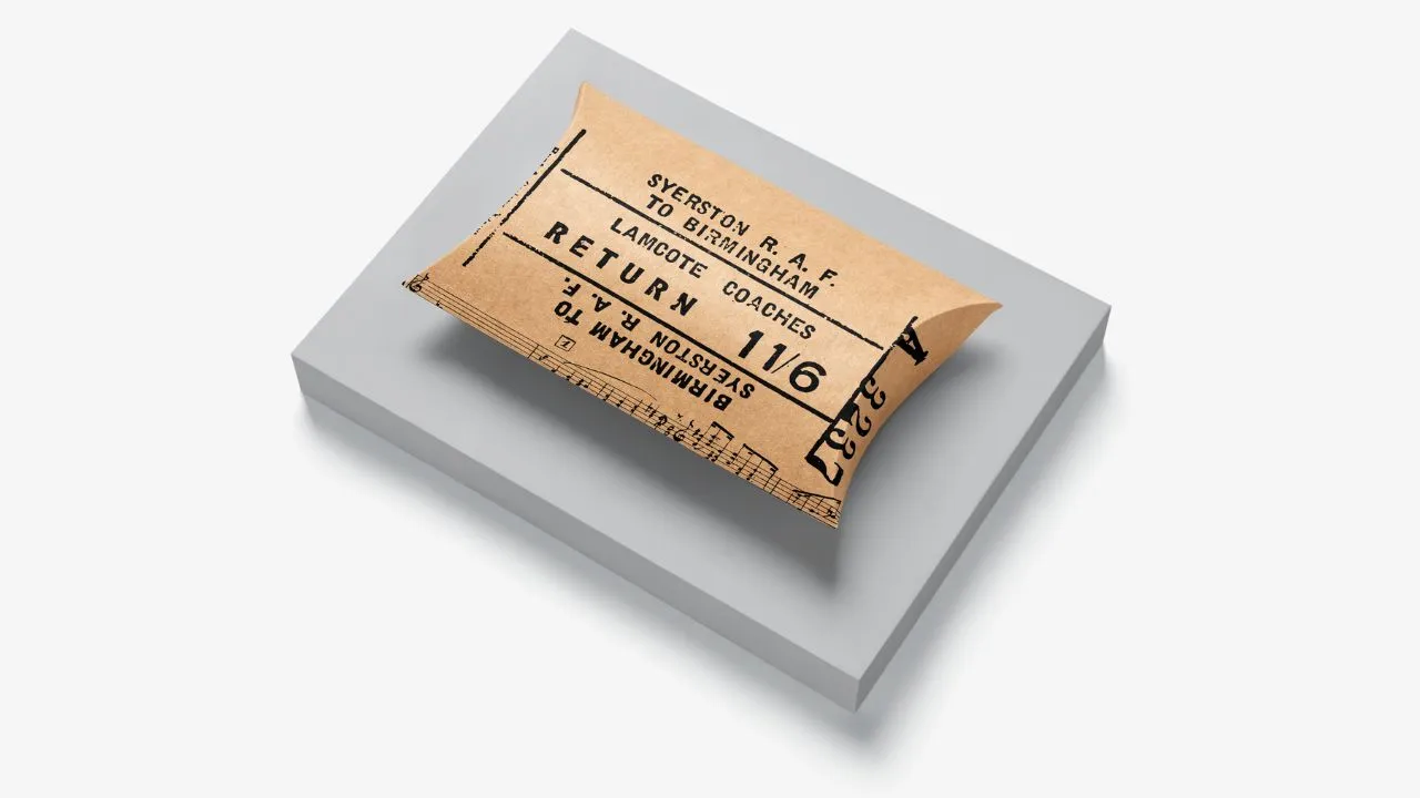 Bedruckte Kissenschachtel