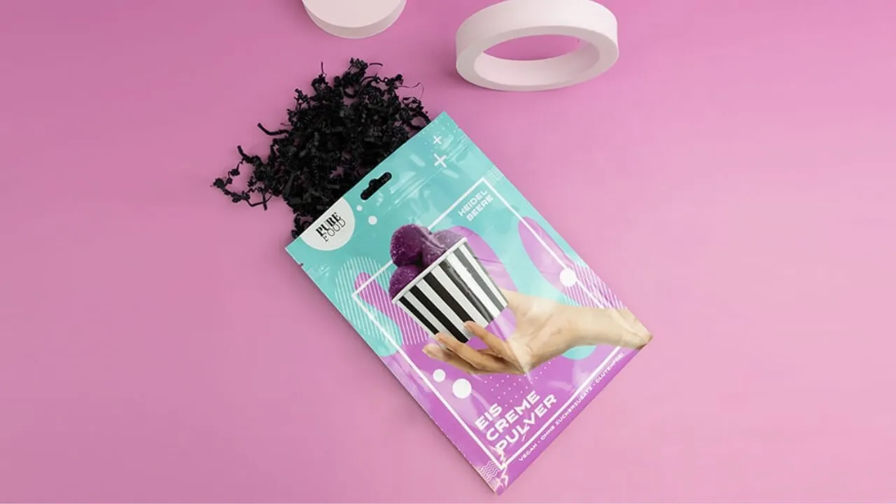 Busta piatta con superficie lucida