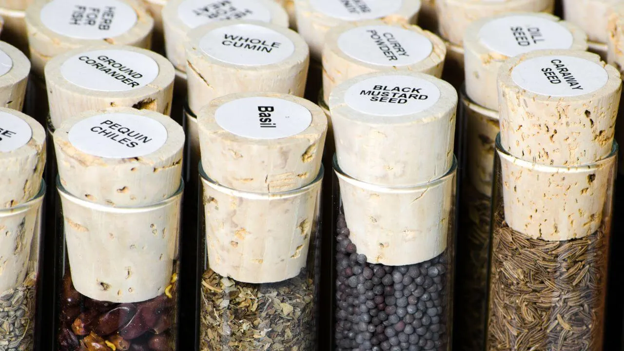 Runde Gewürzetiketten