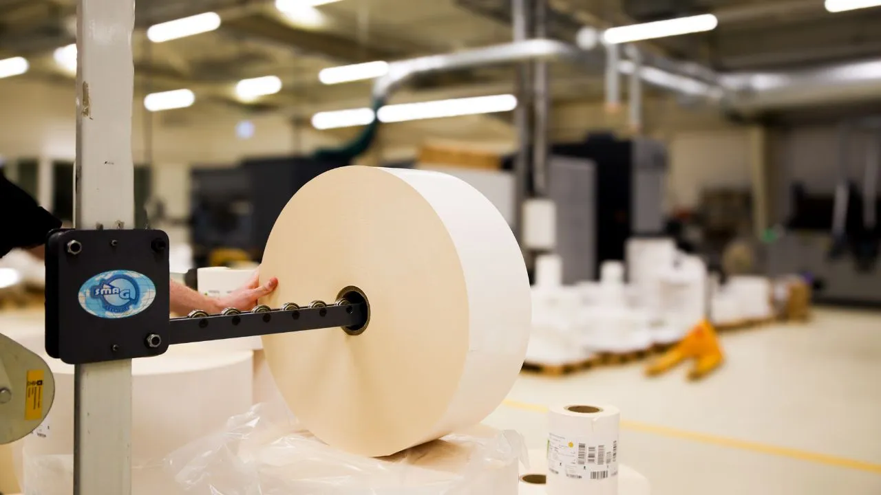 Aufwicklung von Etiketten