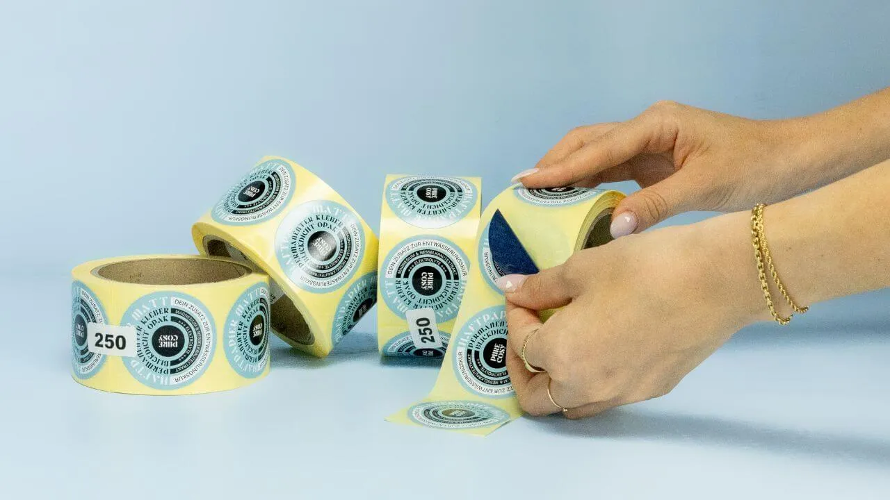 blickdichte bedruckte Etiketten