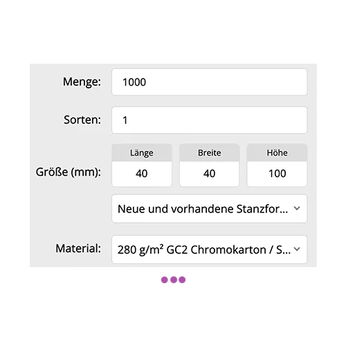 Schritt 1 - Parameter ausfüllen