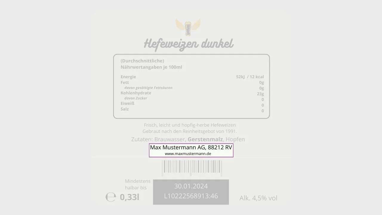 Verantwortliches Unternehmen oder Lieferant