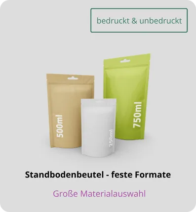 Stanbbodenbeutel im Festen Format