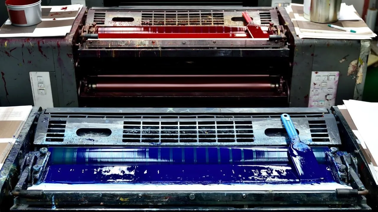 Farbwerk Offsetdruck Maschine