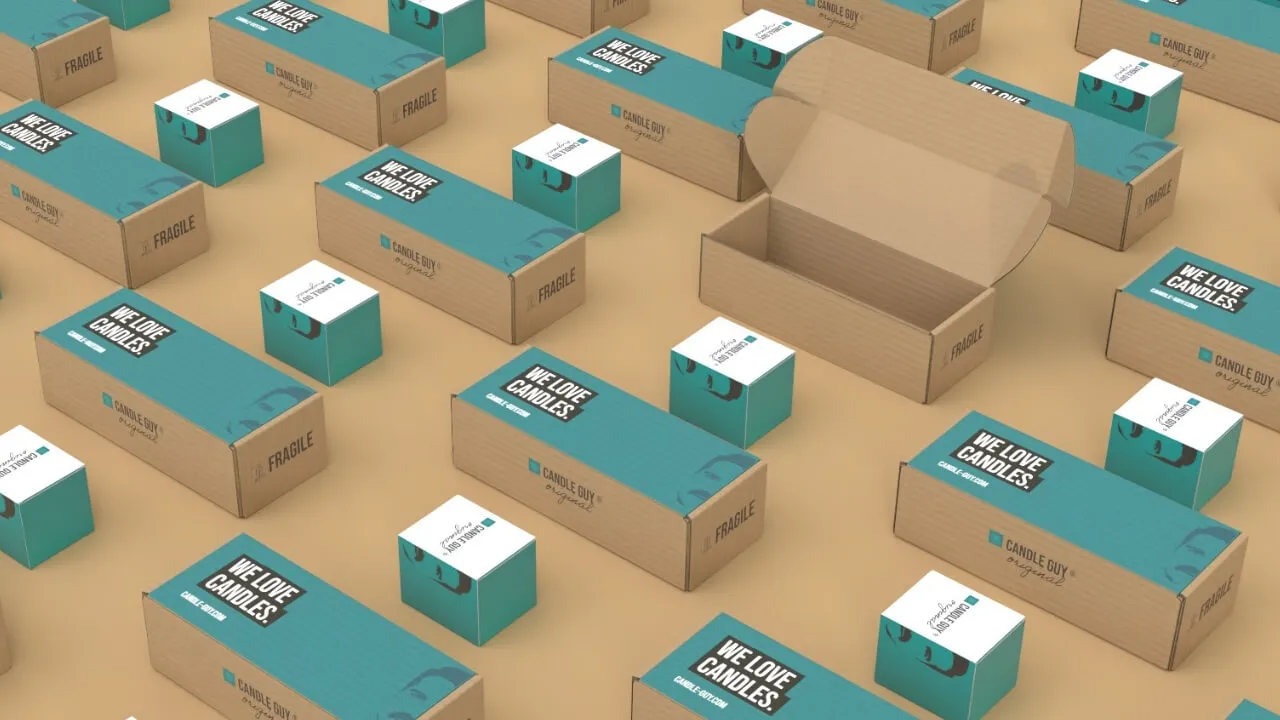 Weißdruck als Gestaltungselement auf Versandkartons