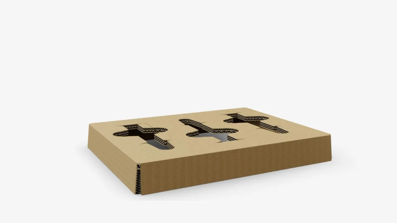 Inlay aus Wellpappe für FEFCO 0201