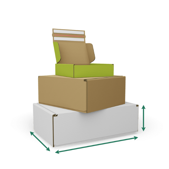 Klappdeckelkarton mit Selbstklebestreifen