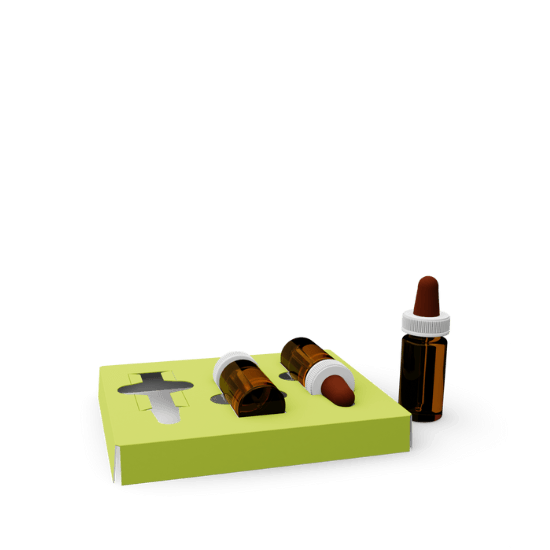 Kartoninlay mit Fl&auml;schchen