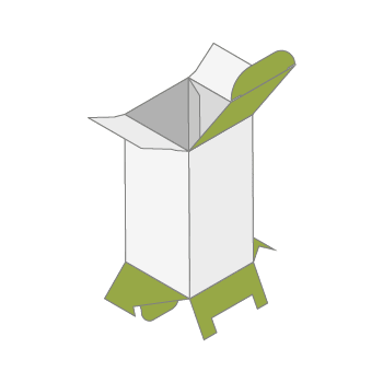 Faltschachtel mit Steckboden und gegen&uuml;berliegende Laschen