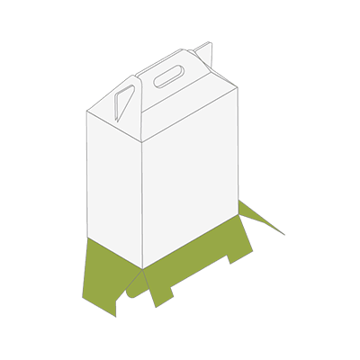 Tragegriffschachtel mit Steckboden