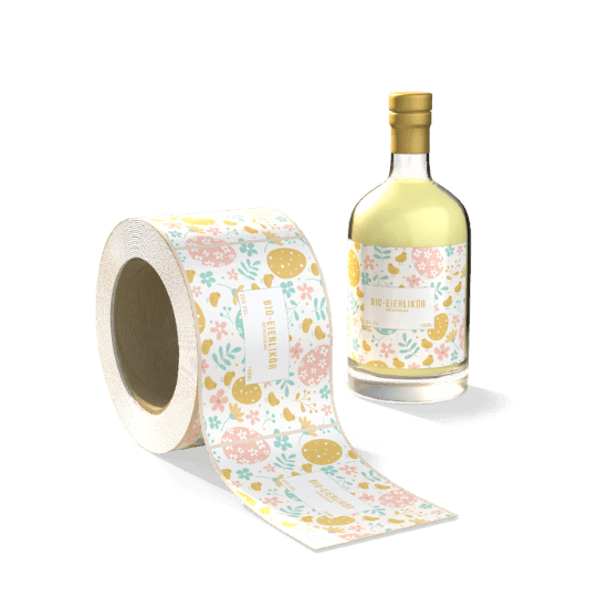 Eierlik&ouml;r Etiketten