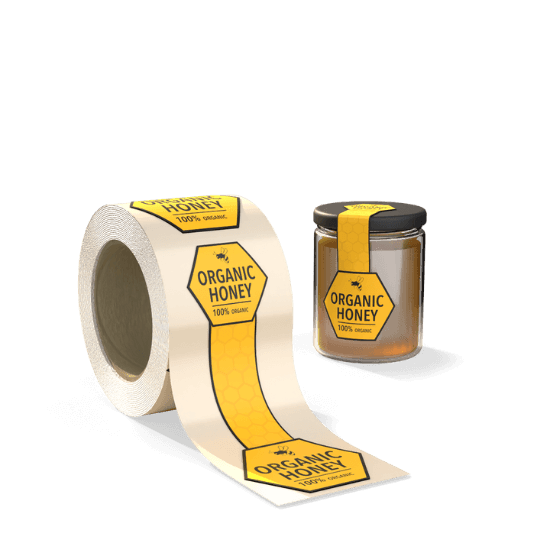 Sealing labels for honey